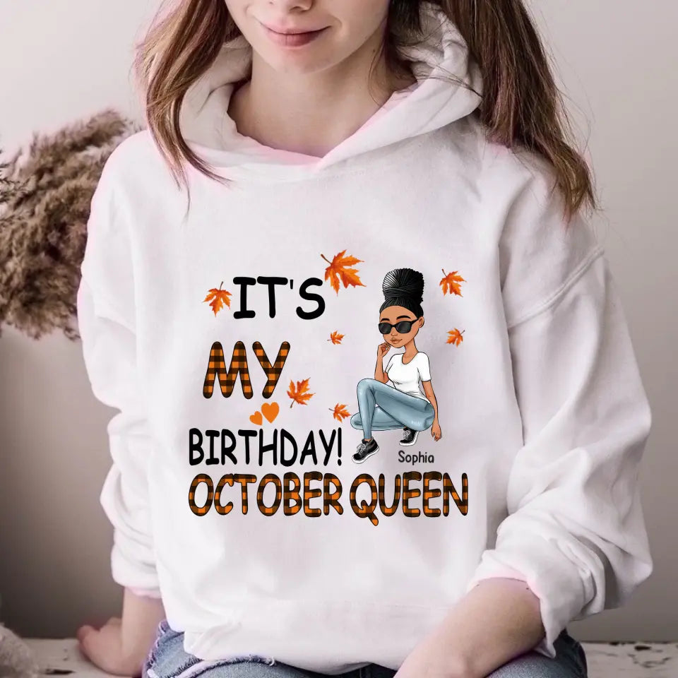 October Birthday Shirt, Custom Birthday Shirt, Queens Are Born In October, October Birthday Shirts For Woman, October Birthday Gifts