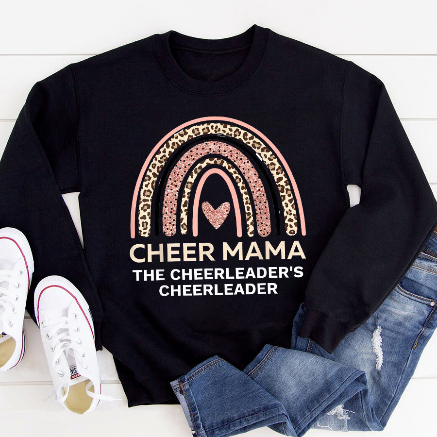 Cheer Mom Shirt Cheer Mama CheerMom Women Cheerleader Mom T-Shirt Mothers Day Shirts for Women