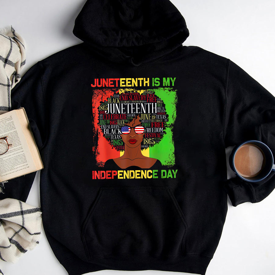 Juneteenth Shirt Juneteenth Is My Independence Day Black Women 4th Of July T-Shirt