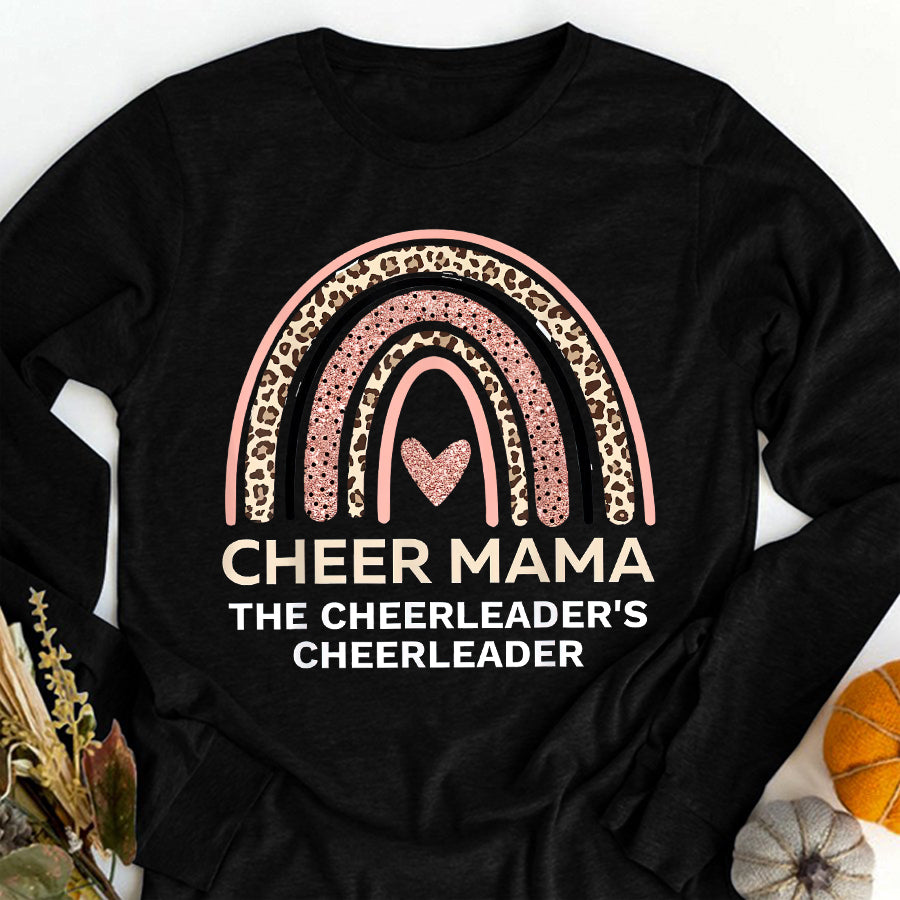 Cheer Mom Shirt Cheer Mama CheerMom Women Cheerleader Mom T-Shirt Mothers Day Shirts for Women
