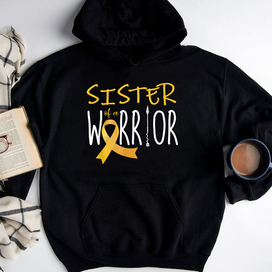 Childhood Cancer Awareness Shirt Childhood cancer awareness Sister of a warrior T-Shirt