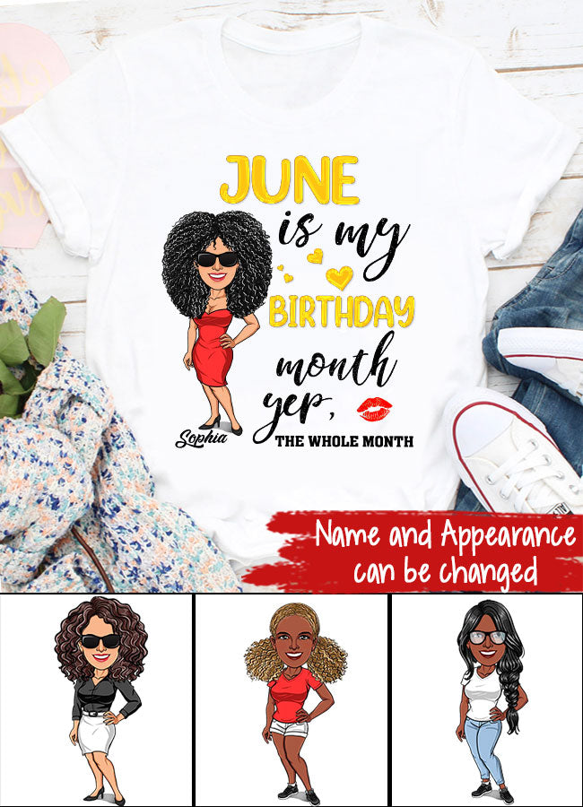 June Birthday Shirt, Custom Birthday Shirt, Queens Are Born In June, June Birthday Shirts For Woman, June Birthday Gifts