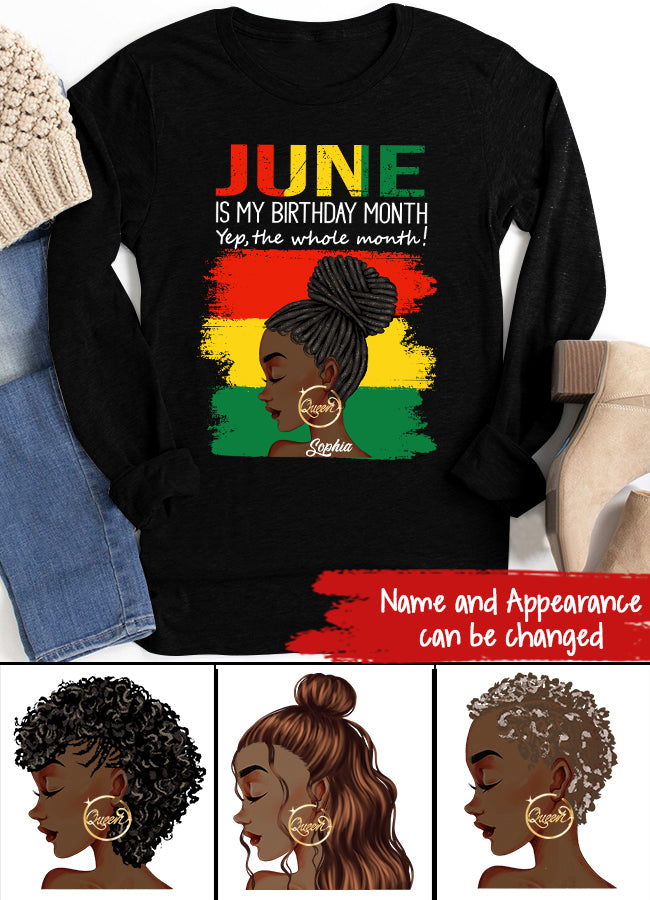 June Birthday Shirt, Custom Birthday Shirt, Queens Born In June, June Birthday Shirts For Woman, June Birthday Gifts