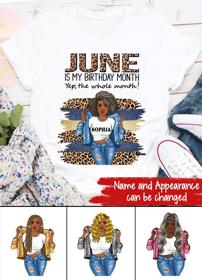 June Birthday Shirt, Custom Birthday Shirt, Queens Born In June, June Birthday Shirts For Woman, June Birthday Gifts, June Is My Birthday Month, Yep The Whole Month