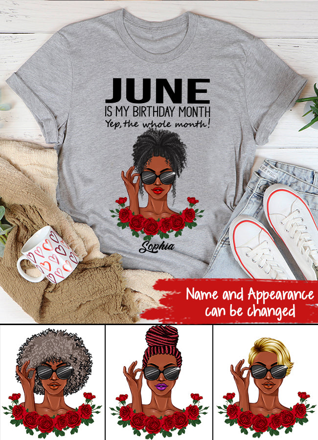 June Birthday Shirt, Custom Birthday Shirt, Queens Born In June, June Birthday Shirts For Woman, June Birthday Gifts