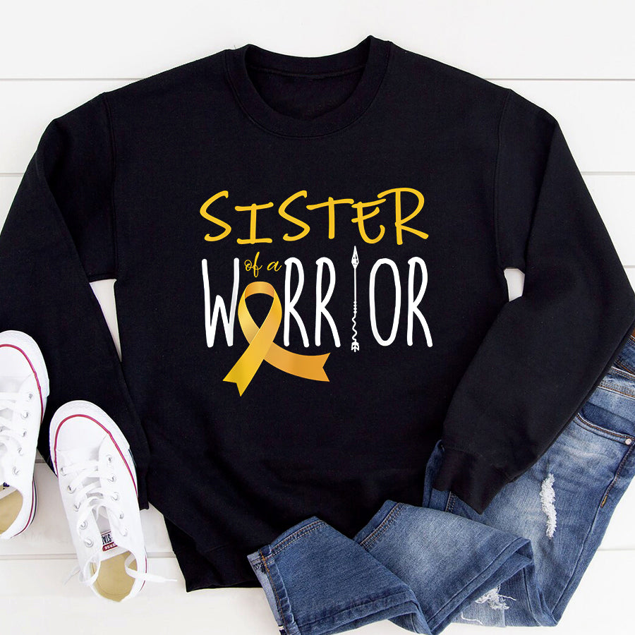 Childhood Cancer Awareness Shirt Childhood cancer awareness Sister of a warrior T-Shirt