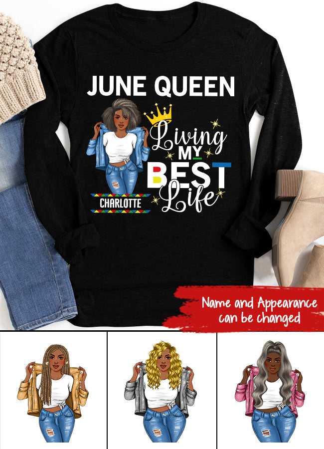 June Birthday Shirt, Custom Birthday Shirt, Queens Born In June, June Birthday Shirts For Woman, June Birthday Gifts
