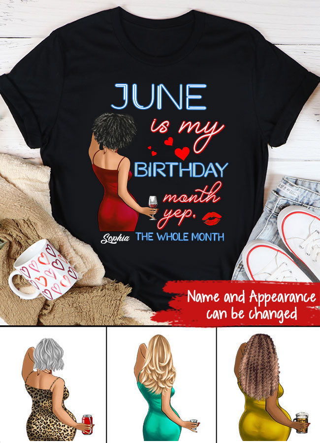 June Birthday Shirt, Custom Birthday Shirt, Queens was Born In June, June Birthday Shirts For Woman, June Birthday Gifts