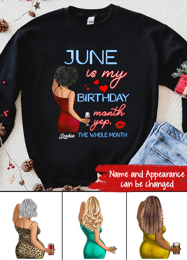 June Birthday Shirt, Custom Birthday Shirt, Queens was Born In June, June Birthday Shirts For Woman, June Birthday Gifts