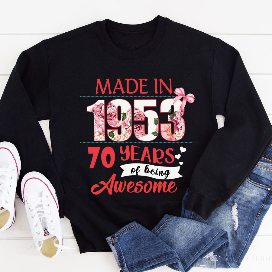 70th birthday gifts ideas 70th birthday shirt for her back in 1953 turning 70 shirts 70th birthday t shirts for woman