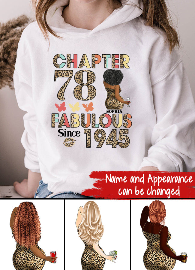 Chapter 78, Fabulous Since 1945 78th Birthday Unique T Shirt For Woman, Custom Birthday Shirt, Her Gifts For 78 Years Old , Turning 78 Birthday Cotton Shirt