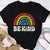 LGBT Shirts, Rainbow Pride Shirt, LGBTQ Be Kind Gay Pride LGBT Ally Rainbow Flag Retro Vintage T-Shirt