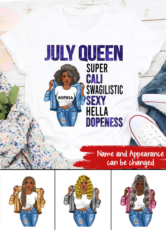 July Birthday Shirt, Custom Birthday Shirt, Queens Born In July, July Birthday Shirts For Woman, July Birthday Gifts