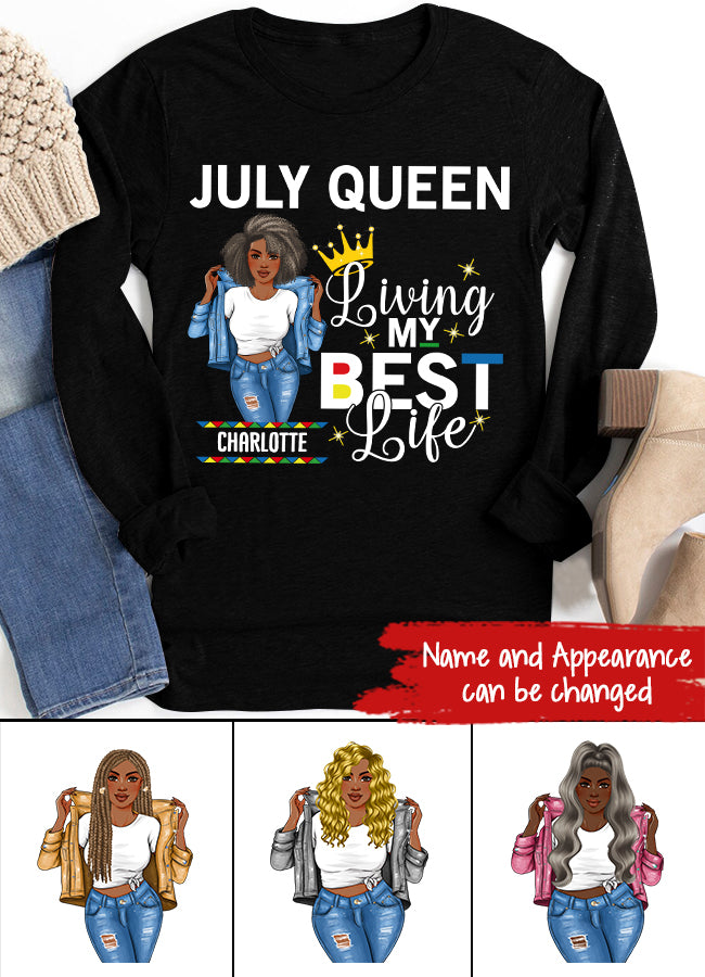 July Birthday Shirt, Custom Birthday Shirt, Queens Born In July, July Birthday Shirts For Woman, July Birthday Gifts