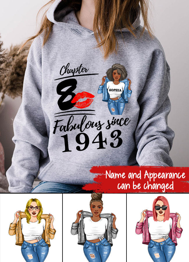 80th birthday shirts for her, Personalised 80th birthday gifts, 1943 t shirt, 80 and fabulous shirt, 80th birthday shirt ideas, gift ideas 80th birthday woman