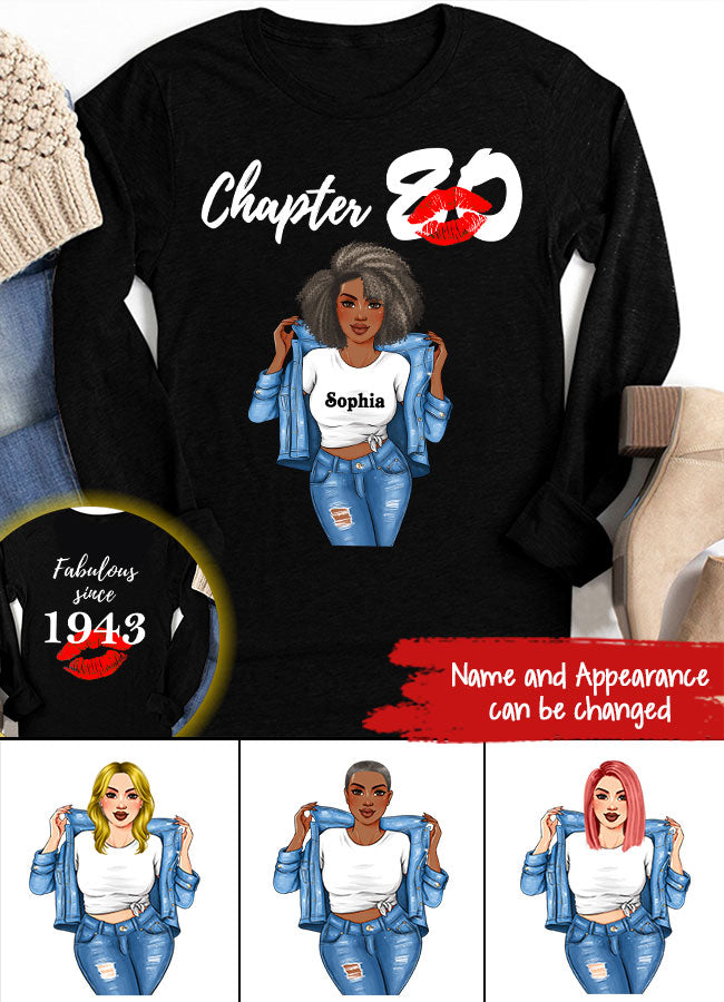 Personalized 80th birthday gifts ideas 80th birthday shirt for her back in 1943 turning 80 shirts 80 birthday t shirts for woman