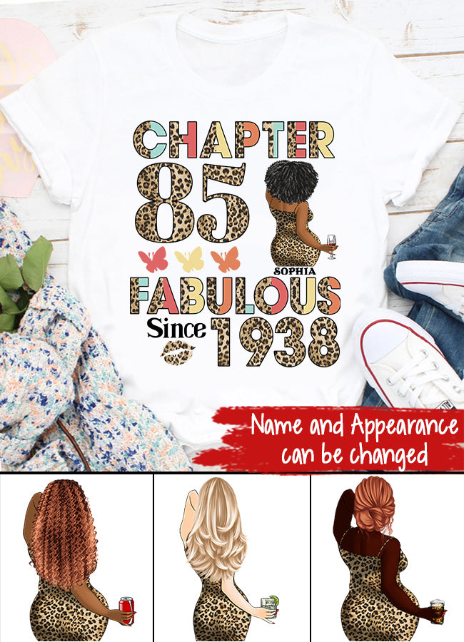 Chapter 85, Fabulous Since 1938 85th Birthday Unique T Shirt For Woman, Custom Birthday Shirt, Her Gifts For 85 Years Old , Turning 85 Birthday Cotton Shirt