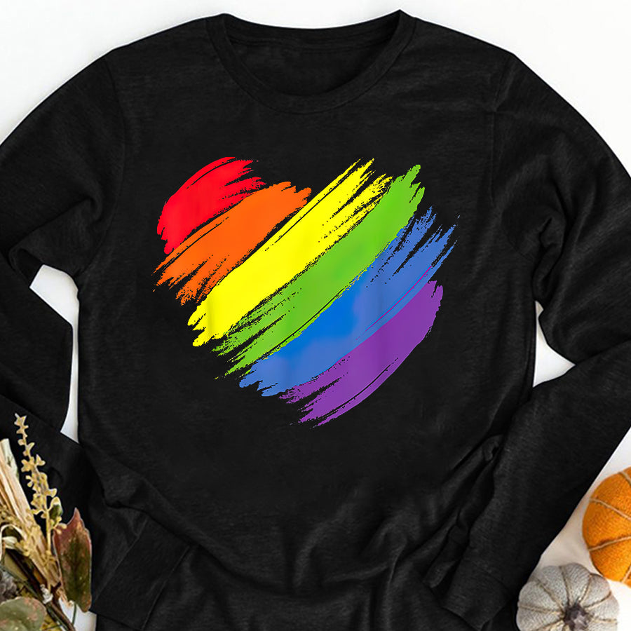 LGBT Shirts, Rainbow Pride Shirt, LGBT Gay Pride Flag Shirt, Gay Pride 2022 Heart Lgbt T-Shirt