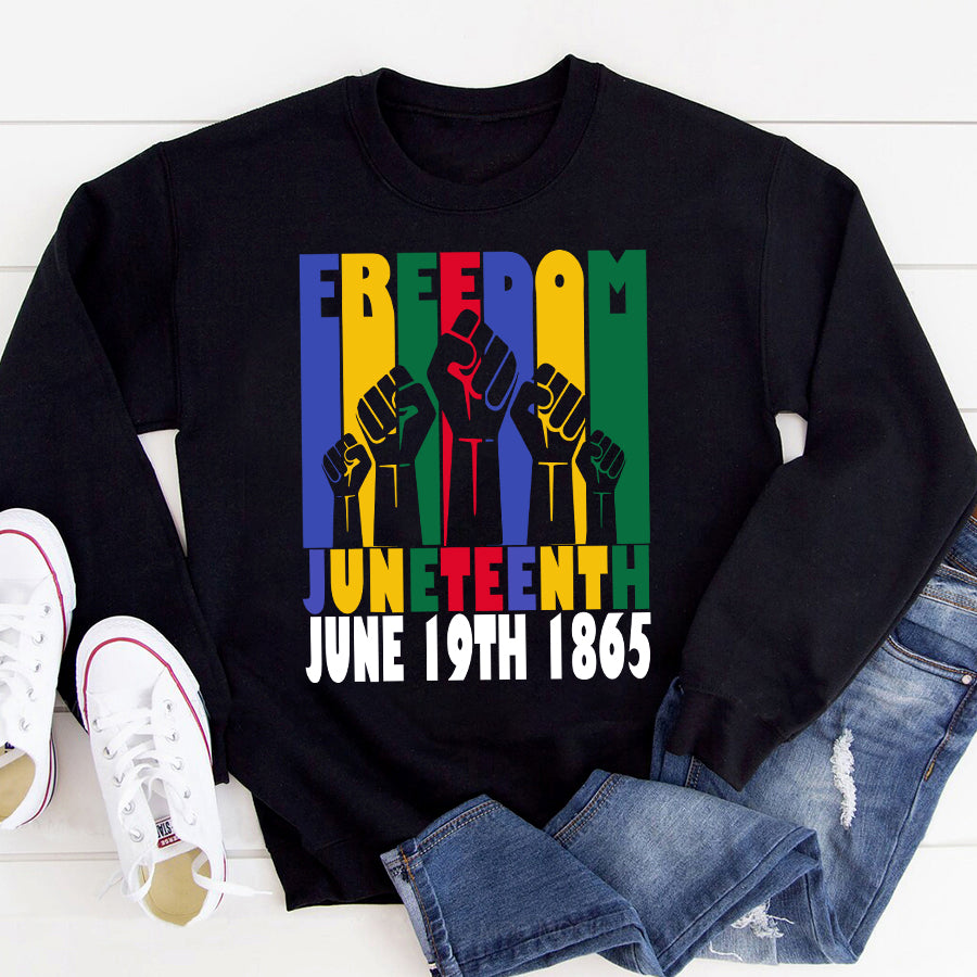 Juneteenth Shirt Freedom Juneteenth June 19th 1865 Black Freedom Independence T-Shirt
