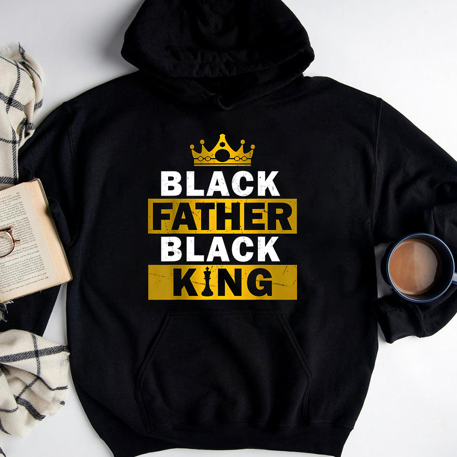 Father Day Shirt Funny Father Day Shirt Black Father Black King African American Dad Father&#39;s Day T-Shirt