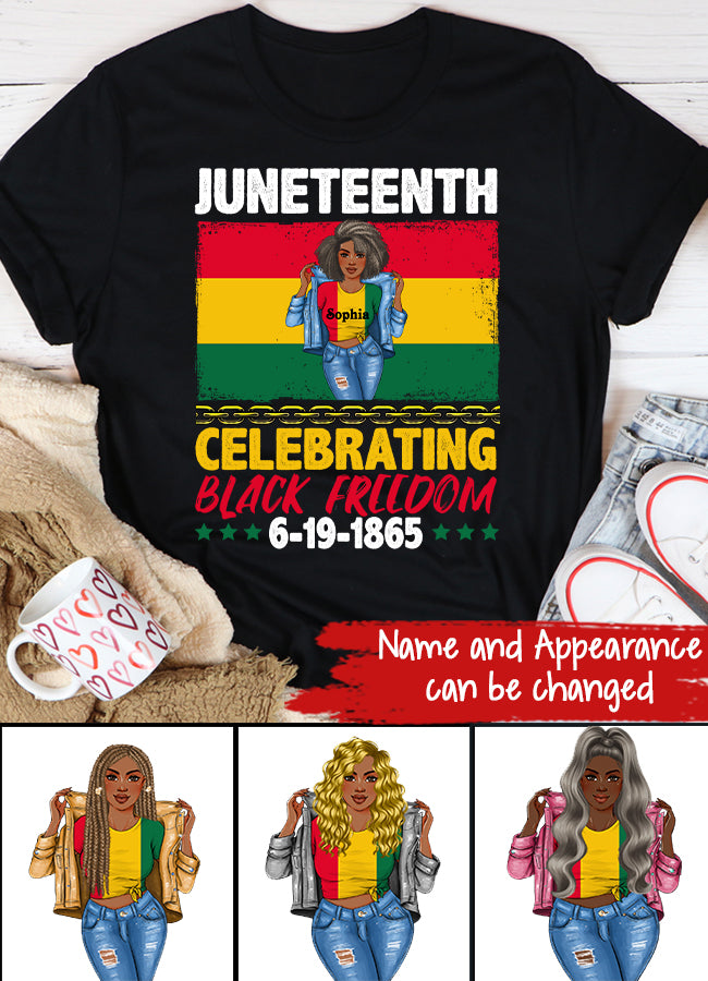 Juneteenth Shirt, Custom Juneteenth Shirt, Juneteenth Celebrate Black Freedom T-Shirt