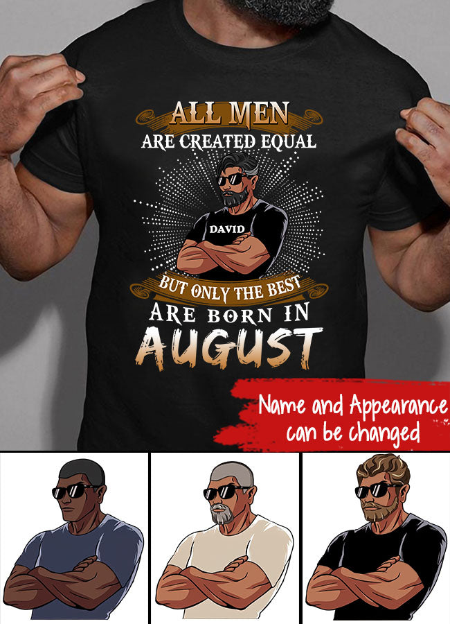 August Birthday Shirt, Custom Birthday Shirt, A Black King was born in August, August Birthday Shirts For Man, August Birthday Gifts