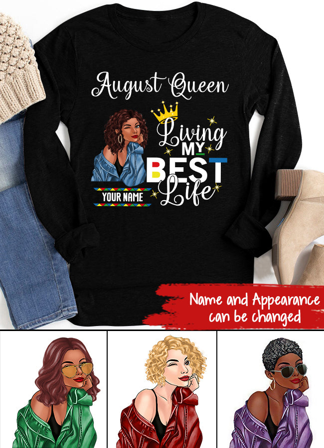 August Birthday Shirt, Custom Birthday Shirt, Queens Born In August, August Birthday Shirts For Woman, August Birthday Gifts