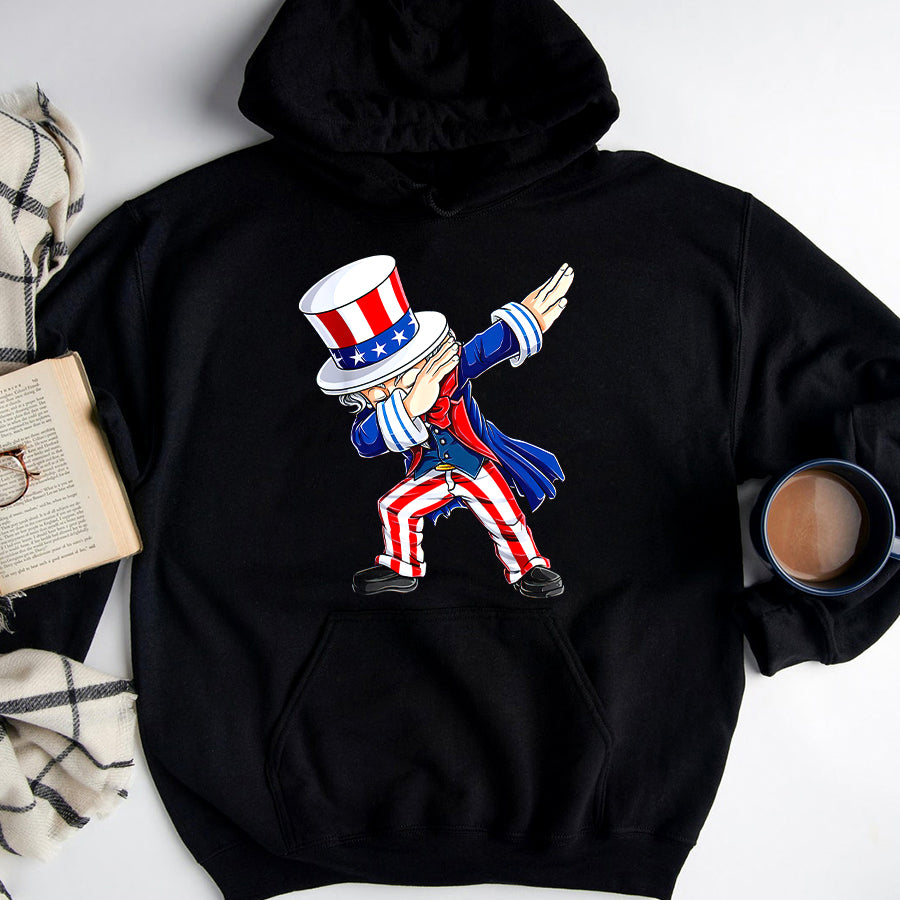 Independence Day Shirt Dabbing Uncle Sam 4th of July Men Funny Dab Dance T-Shirt