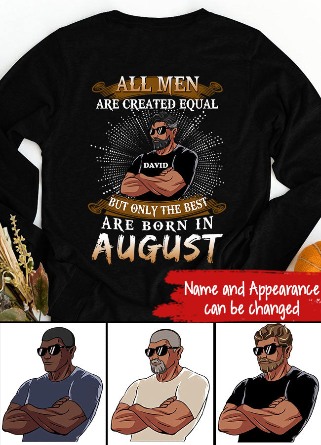 August Birthday Shirt, Custom Birthday Shirt, A Black King was born in August, August Birthday Shirts For Man, August Birthday Gifts