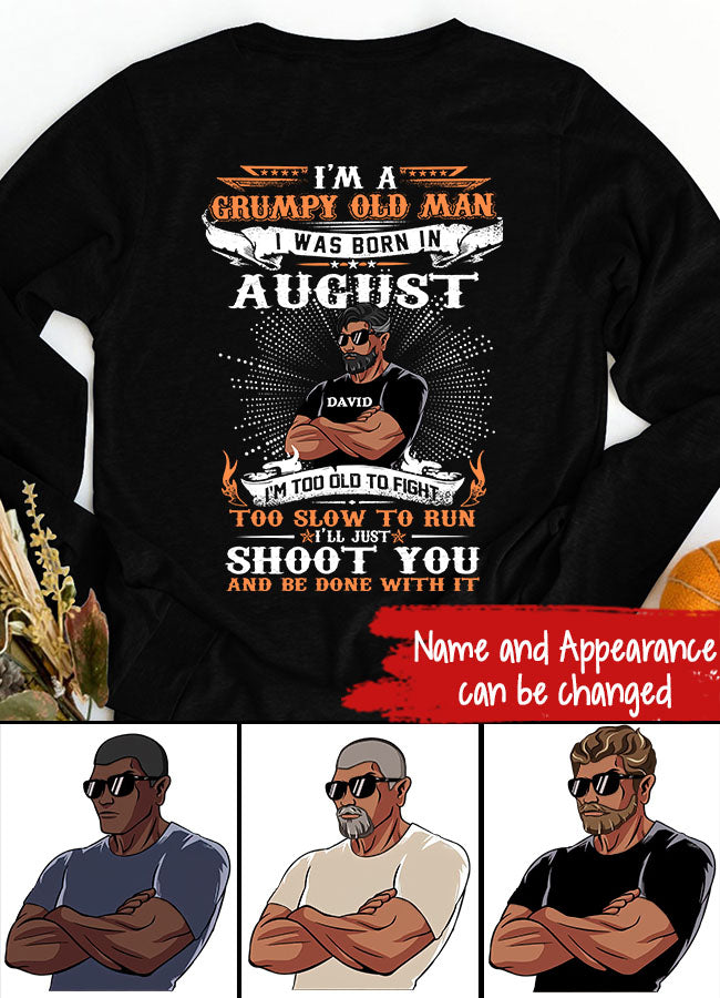 August Birthday Shirt, Custom Birthday Shirt, A Black King was born in August, August Birthday Shirts For Man, August Birthday Gifts