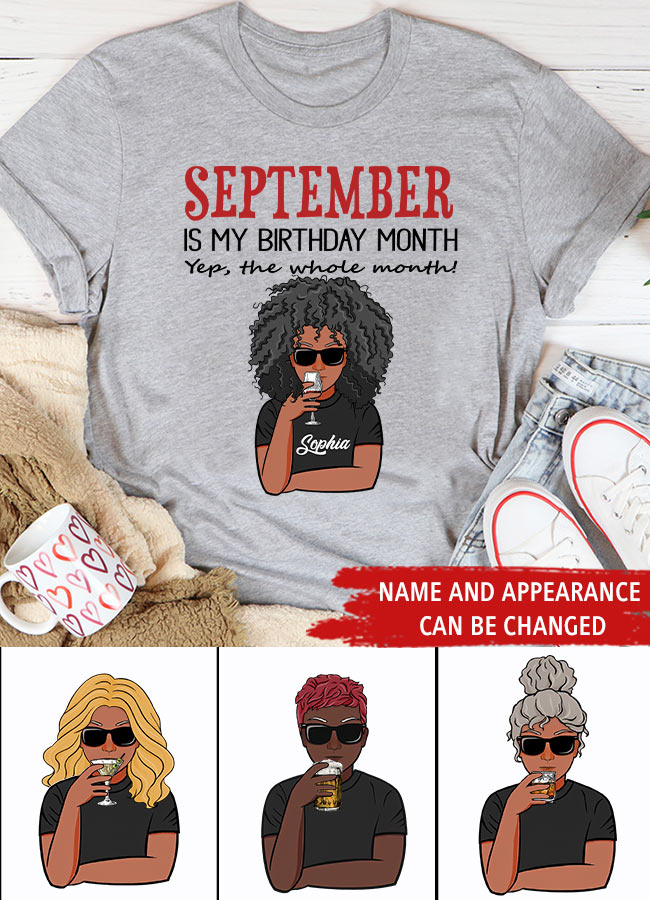September Birthday Shirt, Custom Birthday Shirt, Queens are Born In September, September Birthday Shirts For Woman, September Birthday Gifts