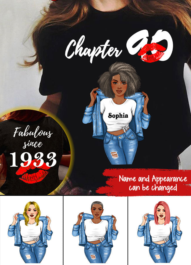 Personalized 90th birthday gifts ideas 90th birthday shirt for her back in 1933 turning 90 shirts 90 birthday t shirts for woman