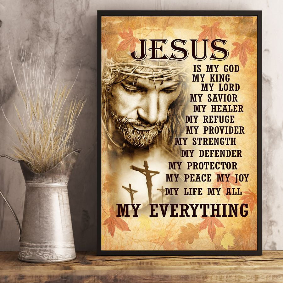 Jesus is my God poster, God Poster, Jesus Wall Art, Believe In Jesus, Wall Art Decor, Gift For Women And Men, Home Decor