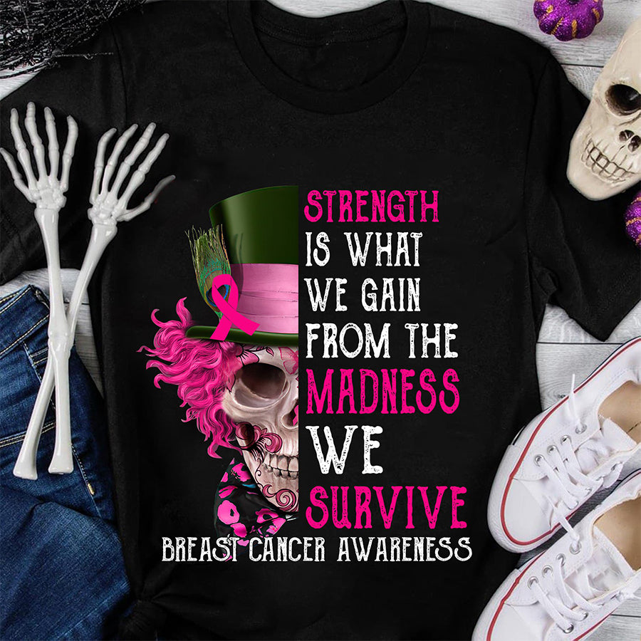 Halloween breast cancer shirts funny halloween shirt skeleton hands Gerbera Story