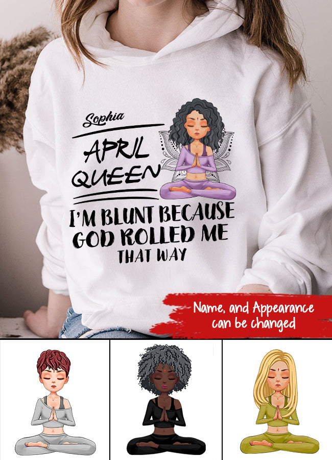 April Birthday Shirt, Custom Birthday Shirt, Queens Born In April, April Birthday Gifts, April Queen shirt, April Birthday Shirts For Woman, Her Birthday Gifts For April, Gift For Yoga Lover