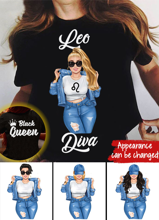 Personalized Leo shirt, Leo Birthday T Shirt, customize birthday shirt for woman