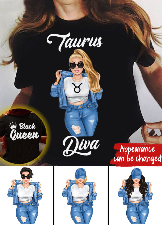 Personalized Taurus shirt, Taurus Birthday T Shirt, customize birthday shirt for woman