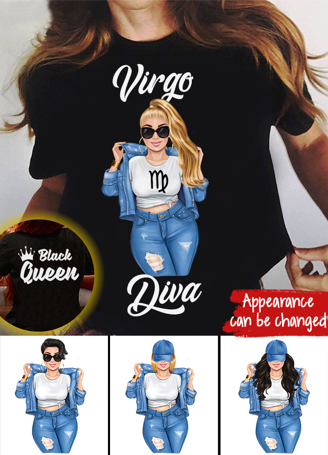 Personalized Virgo shirt, Virgo Birthday T Shirt, customize birthday shirt for woman