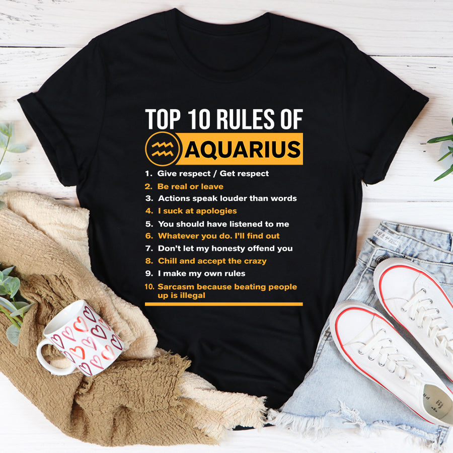 Aquarius Girl, Aquarius Birthday Shirts For Woman, Aquarius Birthday Month, Aquarius Cotton T-Shirt For Her