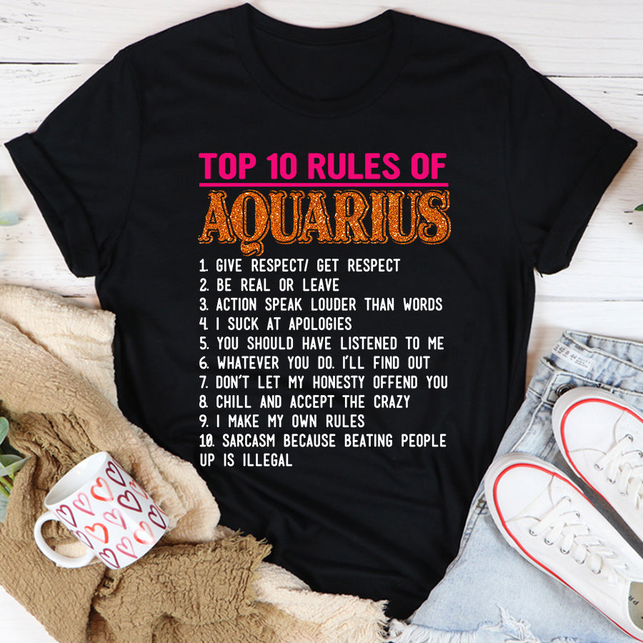 Aquarius Girl, Aquarius Birthday Shirts for woman, Aquarius birthday month, Aquarius cotton T-shirt for her