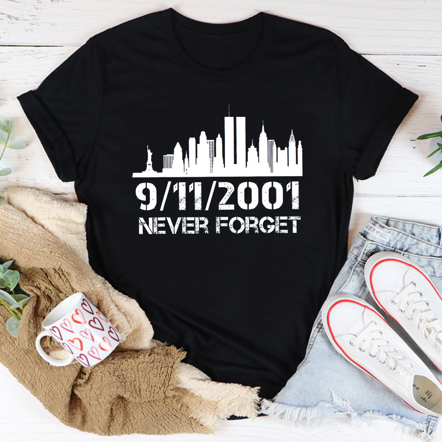 Patriot Day 2022 Shirt 911 Memorial Shirts Never Forget 9 11 20th Anniversary Patriot Memorial Day T-Shirt