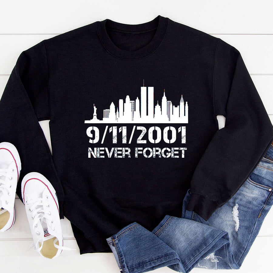 Patriot Day 2022 Shirt 911 Memorial Shirts Never Forget 9 11 20th Anniversary Patriot Memorial Day T-Shirt