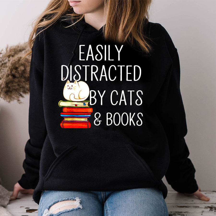 Book Shirt, Cat Shirt, Bookish T Shirts, Cat Book Shirt, Reading Gifts, Book Lover T Shirt Unisex Cotton T Shirt