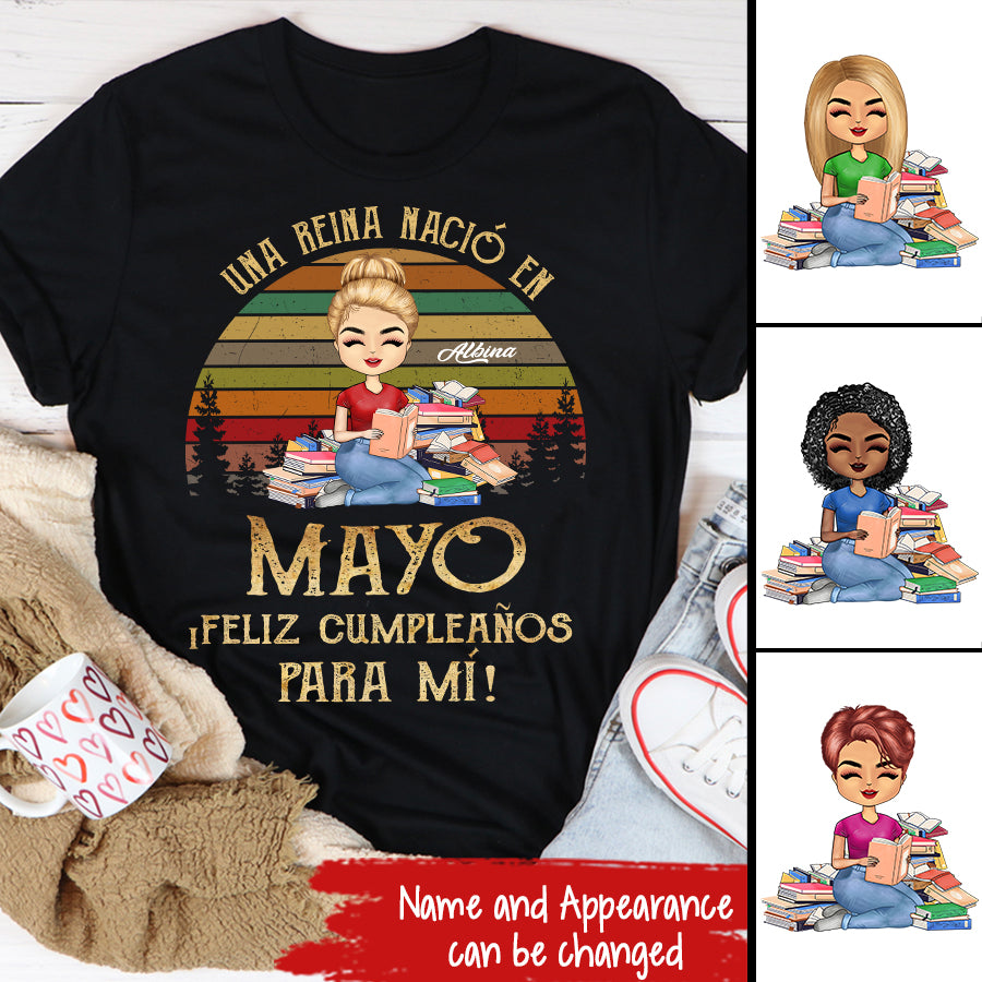 Camisa De Cumpleaños De Mayo, Camisa De Cumpleaños Personalizada, Reinas Nacidas En Mayo, Regalos De Cumpleaños De Mayo, Camisas De Mayo Para Mujeres