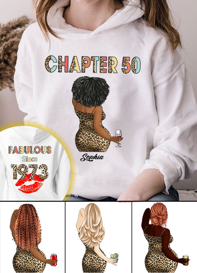 Chapter 50, Fabulous Since 1973 50th Birthday Unique T Shirt For Woman, Her Gifts For 50 Years Old , Turning 50 Birthday Cotton Shirt