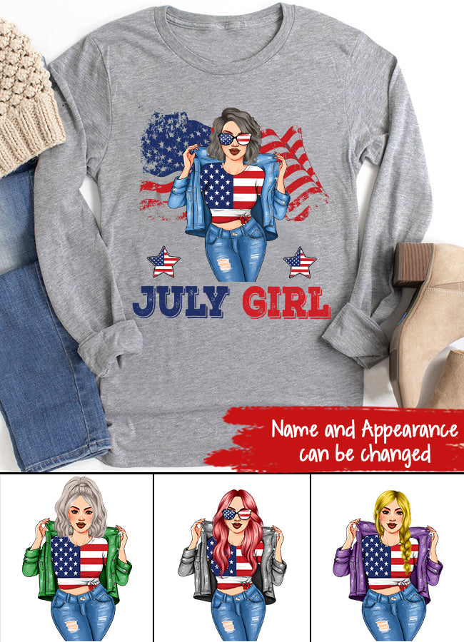July Birthday Shirt, Custom Birthday Shirt, Queens Born In July, July Birthday Shirts For Woman, July Birthday Gifts, USA 4th Of July T-shirt, Happy Independence Day T-Shirt