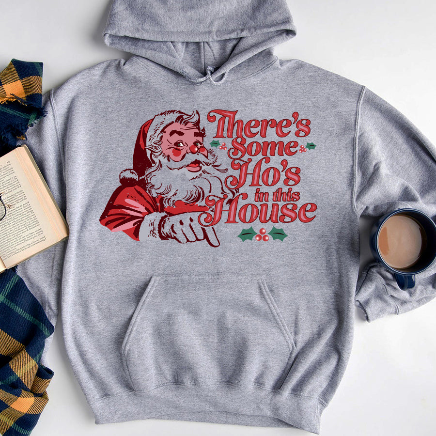There&#39;s Some HO&#39;S In This House Christmas T Shirt, wap christmas shirts, santa shirt, Best Christmas Gifts Unisex Shirt