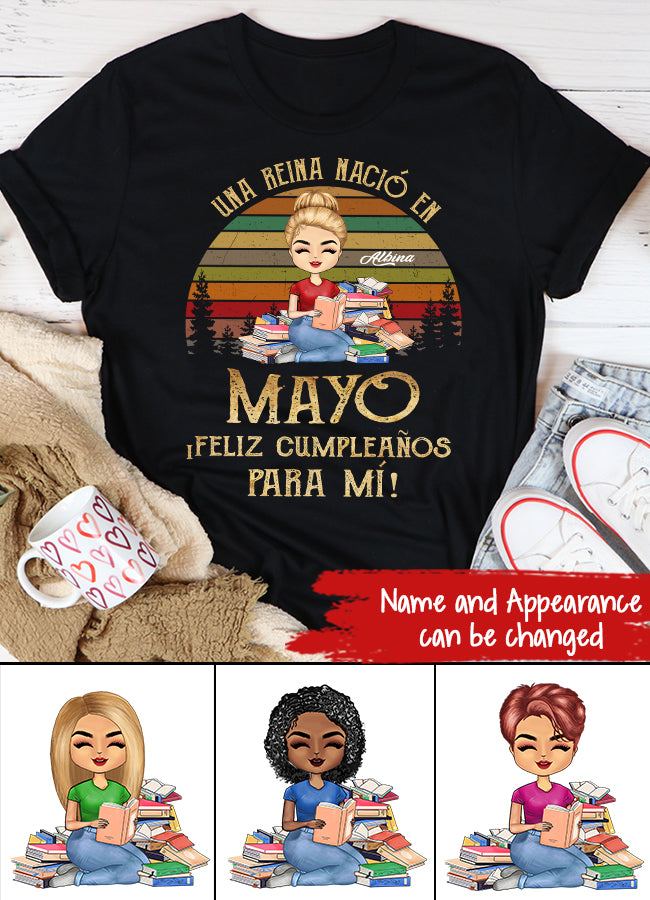 Camisa De Cumpleaños De Mayo, Camisa De Cumpleaños Personalizada, Reinas Nacidas En Mayo, Regalos De Cumpleaños De Mayo, Camisas De Mayo Para Mujeres