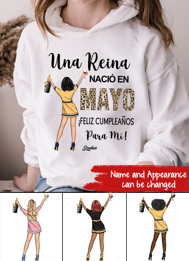 Camisa De Cumpleaños De Mayo, Camisa De Cumpleaños Personalizada, Reinas Nacidas En Mayo, Regalos De Cumpleaños De Mayo, Camisas De Mayo Para Mujeres