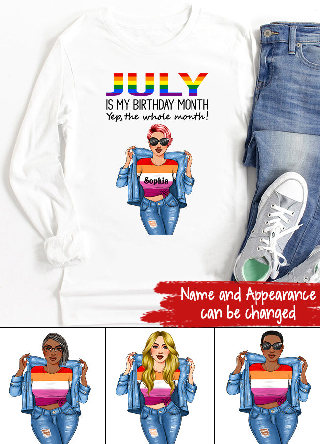 July Birthday Shirt, Custom Birthday Shirt, Queens Born In July, July Birthday Gifts, July Shirts For Woman, Lesbian Shirts, Lgbt Outfits, LGBT shirts